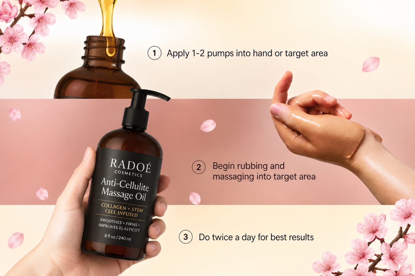 RADOÉ Anti-Cellulite Massage Oil | Smooth & Hydrate Skin